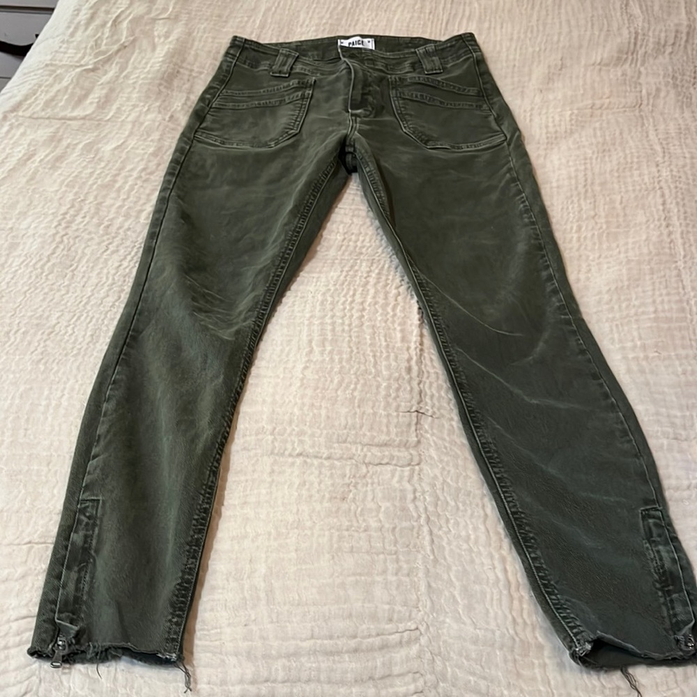 PAIGE Hoxton ankle, size 28, vintage forest night
